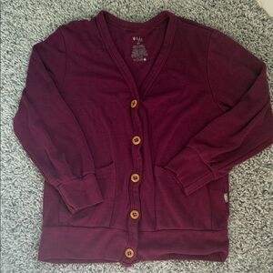 Kyte BABY Burgundy Button-Front Cardigan